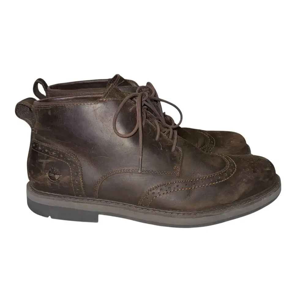 Timberland Squall Canyon Wing Tip Chukka Boots‎ Men's 13 Brown Waterproof Fall